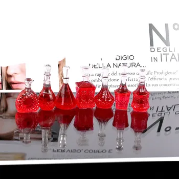 

Dollhouse Miniature Wine Bottle Simulation Red wine Resin Perfume bottles Cabochon Model Pretend Play Mini Doll Food Toy
