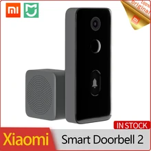 Xiaomi Mijia akıllı Video kapı zili 2 kablosuz WIFI akıllı ev güvenlik kızılötesi gece görüş iki yönlü interkom hareket algılama