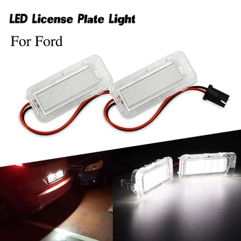 

2PCS 6500k led Number License Plate Light Lamp car Luce for Ford Mondeo Ecosport Galaxy Fiesta 6 Focus B-Max C-Max for Jaguar XJ