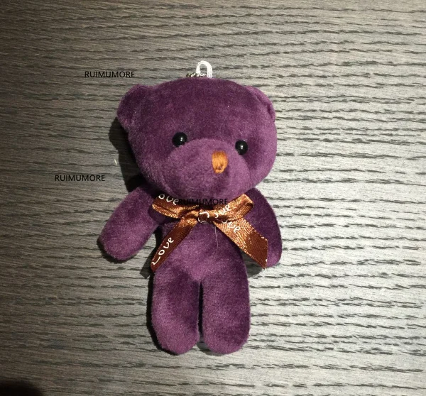 Много цветов-Горячая Свадьба Bowknot медведь чучело плюшевая игрушка кукла, подарок брелок медведь детские игрушки - Цвет: color