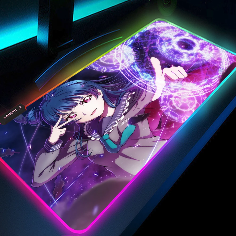 Shadow Gate To Love Mouse Pad Anime Pc Gamer Girl Accesories Cute Kawaii Gaming Stuff Rgb Slipmat Carpet Led Computer Mat Mouse Pads Aliexpress
