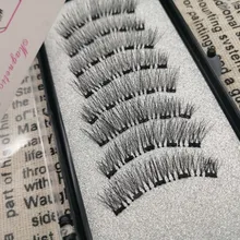 Pestañas postizas magnéticas 3D, 5 imanes, 8 Uds., duraderas, hechas a mano, de visón Artificial Natural, con pinzas