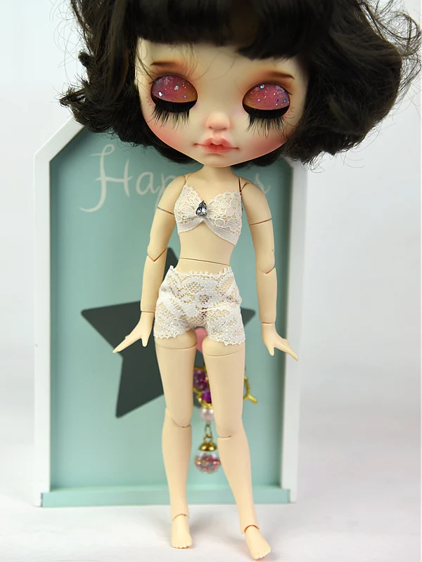 Одежда Blyth Dolls, нижнее белье, костюм, кружевной бюстгальтер и трусики, подходит для Blyth кукла 1/6, обычный, суставный, Azone, Licca Body, ледяная кукла