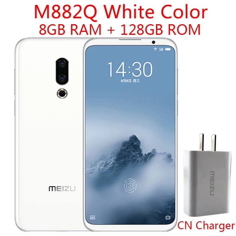 Meizu 16th 16 4 аппарат не привязан к оператору сотовой связи Snapdragon 845 Octa Core 8 ГБ 128 6," FHD 2160x1080 полный Экран двойные задние Камера - Цвет: CN White 8G 128G