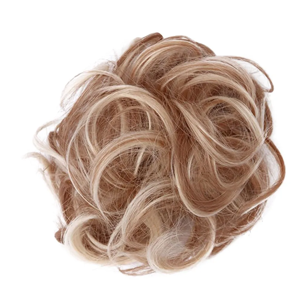 Наращивание волос Scrunchie новейшая мода для женщин девочек кудрявые грязные пучки волос кусок Updo покрытие поддельные настоящие как человеческие Лидер продаж# L10 - Цвет: H