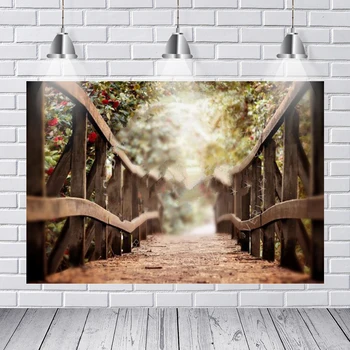 

Background Photography Spring Bridge Arch Summer Flower Leaves Road Backgrounds High Quality Computer Print Wall Backdrop