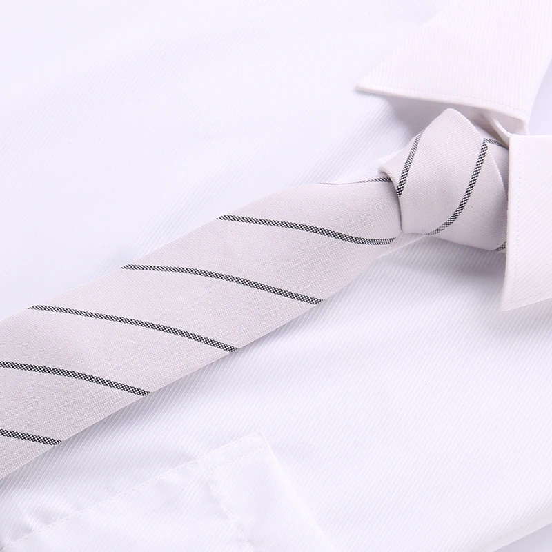 2019New Ties For Men 100%Cotton Mens Classic Formal Business Wedding Tie Stripe 6cm Jacquard Necktie For 64 Style Man Tie