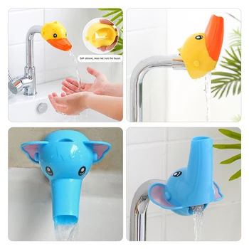 

Kids Water Tap Faucet Extender Water Saving Cartoon Silicone Faucet Extension Tool Help Children Washing Hand Water Tap Extender