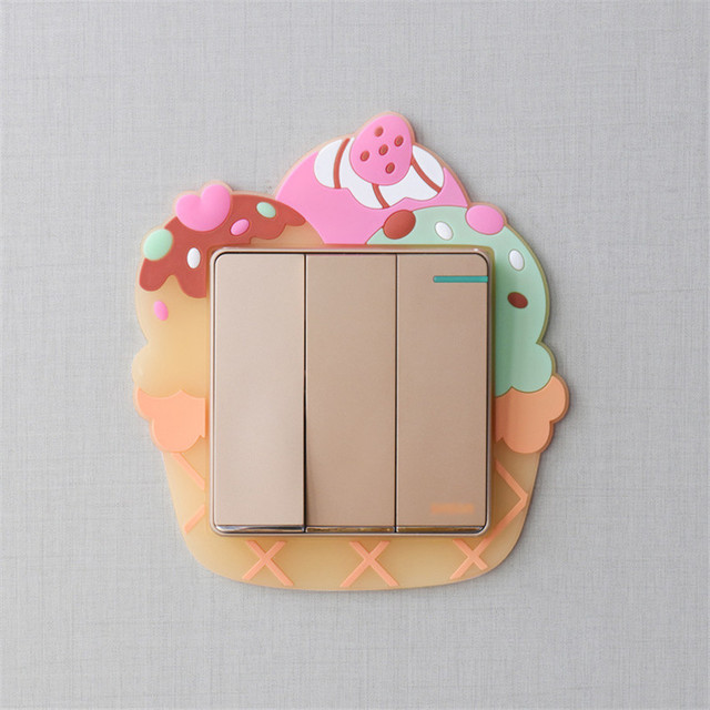 Switch Sticker Glow in Dark Wall Sticker home decor Luminous Switch/Socket Silicone Protect Cover On-Off Decor Sticker