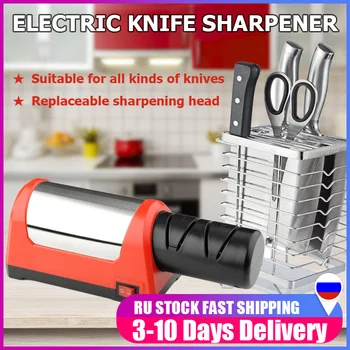 

Electric Knife Sharpener Two Stages EU Plug Knives Diamond Sharpening Stone Whetstone Grinder Kitchen Tools Knives Supplies