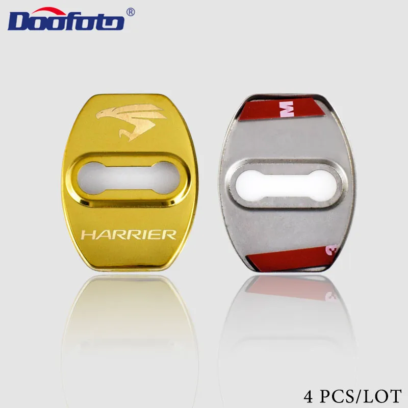 Style 2 Golden Doofoto 10 комплектов крышка дверного замка автомобиля для toyota harrier TRD Alphard C-HR Voxy Noah Vellfire аксессуары стильный значок защитный - Цвет: Style 2 Golden