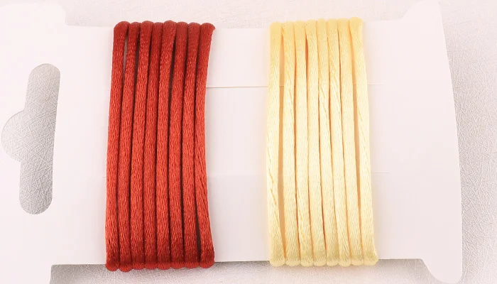 1,5 мм китайский узел веревка желтый/красный плетение макраме шнур атласная шелковая нить для ювелирных изделий браслет украшение на шею Изготовление DIY