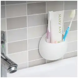 Kuulee ванная комната, душ для кухни на присоске чашка настенная подставка для зубных щеток вешалка с крючками белый
