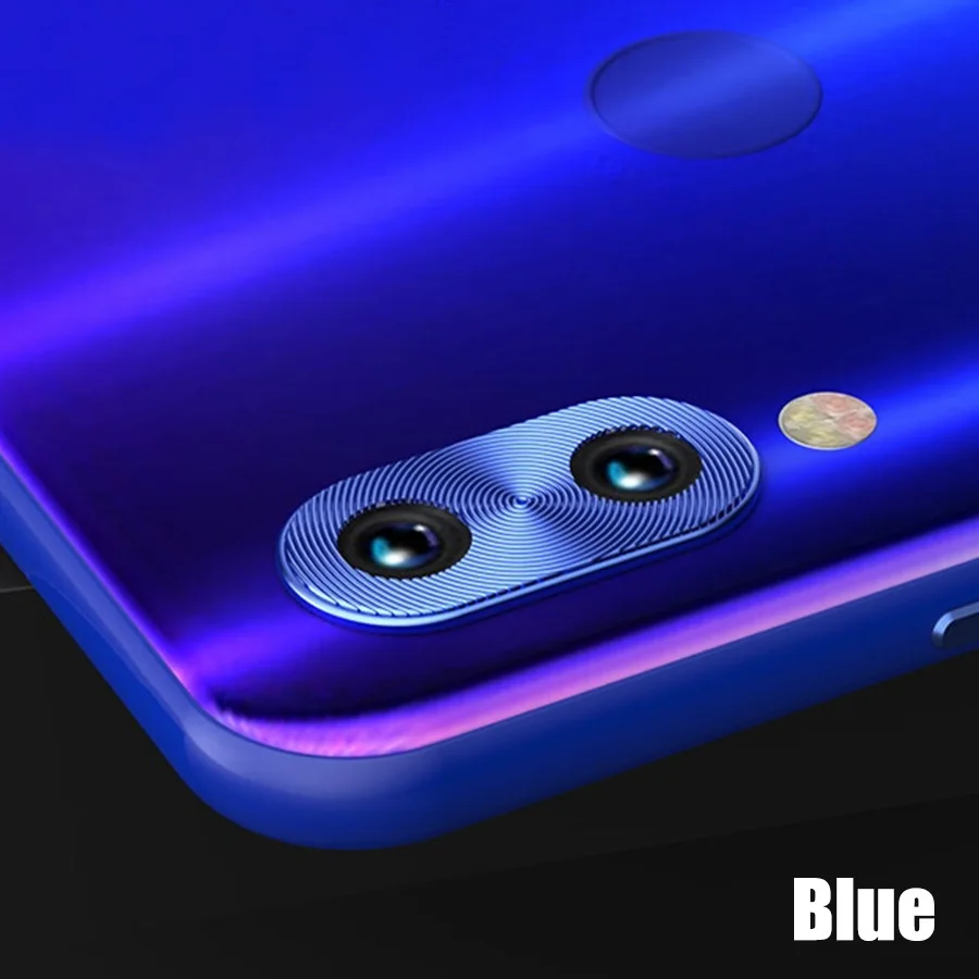 Защитное кольцо для объектива камеры Xiaomi mi 9T 8 9 SE A2 A3 CC9 mi x 3 Red mi Note 8 7 K20 Pro защитный чехол для объектива камеры - Цвет: Blue