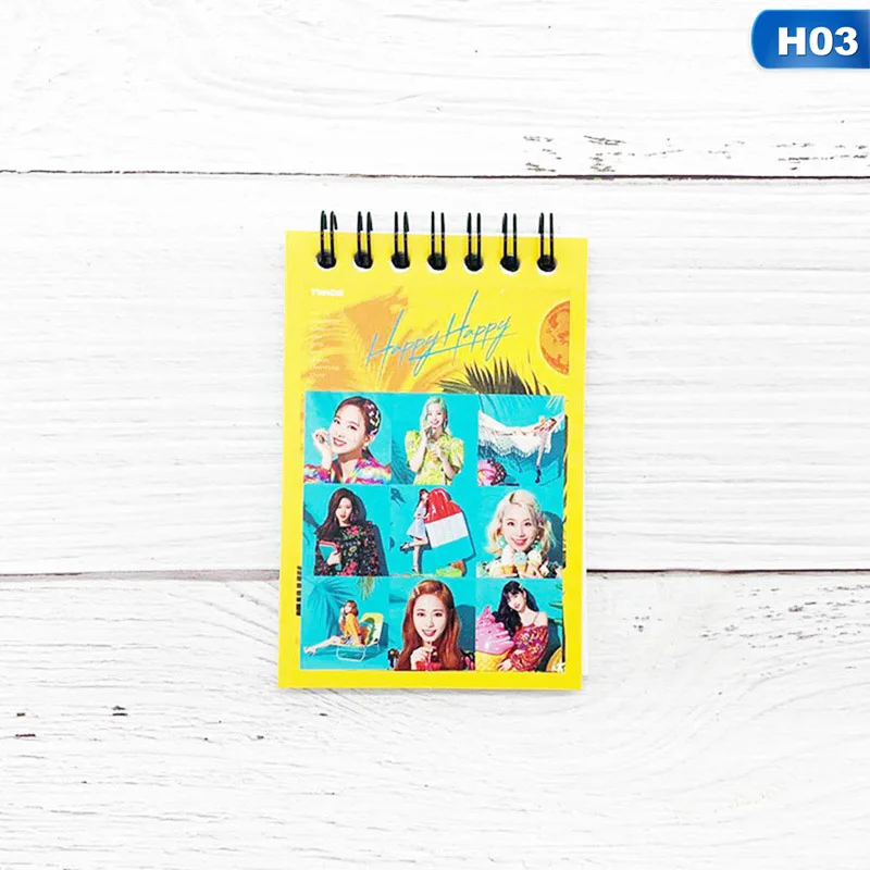 Kpop BLACKPINK NCT Izone X1 IZONE TWICE Lisa Jennie Rose Jisoo портативные Pocketbook блокноты для заметок - Цвет: H03