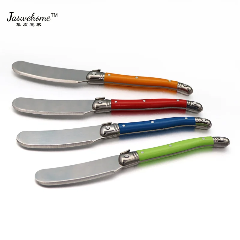 Description Picture 3 of item4Pcs/6Pcs Laguiole Stainless Steel Butter Knife Cheese Butter Jam Spatula Child Kid Sandwich Cheese Slicer Cheese Spreader