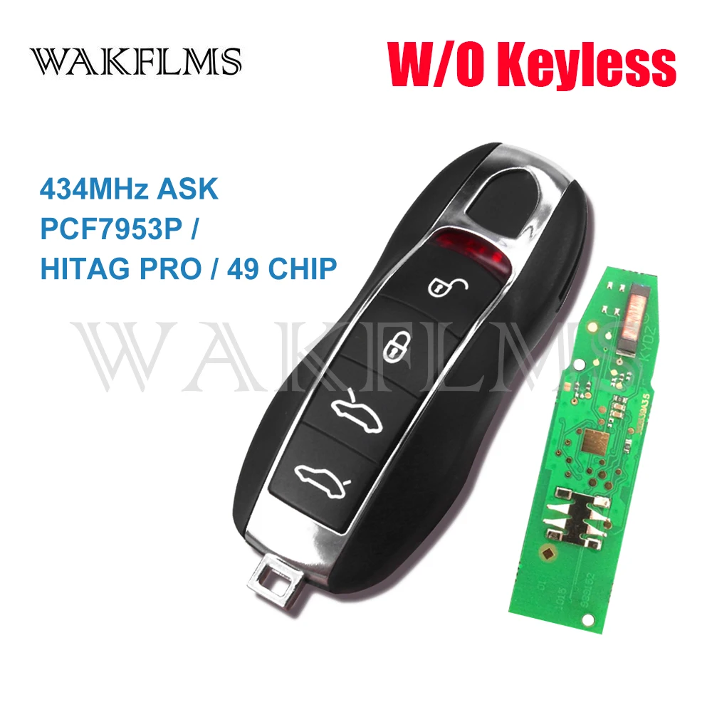 W/O Keyless Go умный дистанционный ключ-брелок от машины 434 МГц PCF7953P для Porsche Macan Panamera 911 718 Boxster Cayman Spyder Cayenne