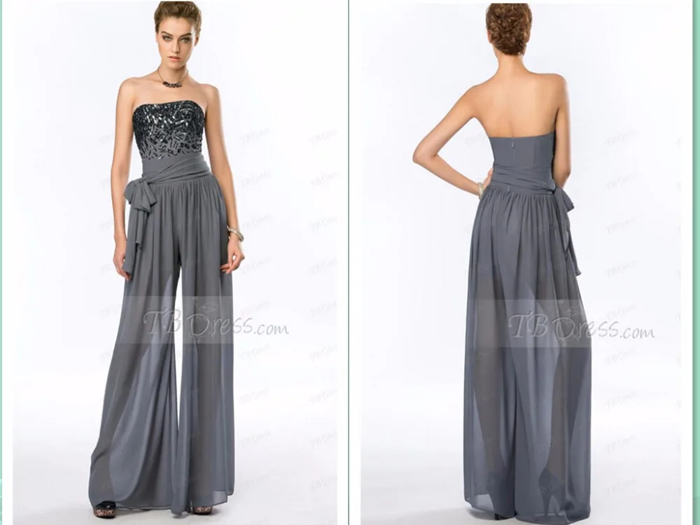 Летний стиль комбинезон vestido макси Новая Мода Вечерние платья для выпускного вечера Бисероплетение Формальные Вечерние брюки костюмы платья для матери невесты