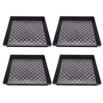 

4PCS Seedling Tray Thickening Seedling Plate Plant Grower Dish Seedling Basin for Balcony Home Garden