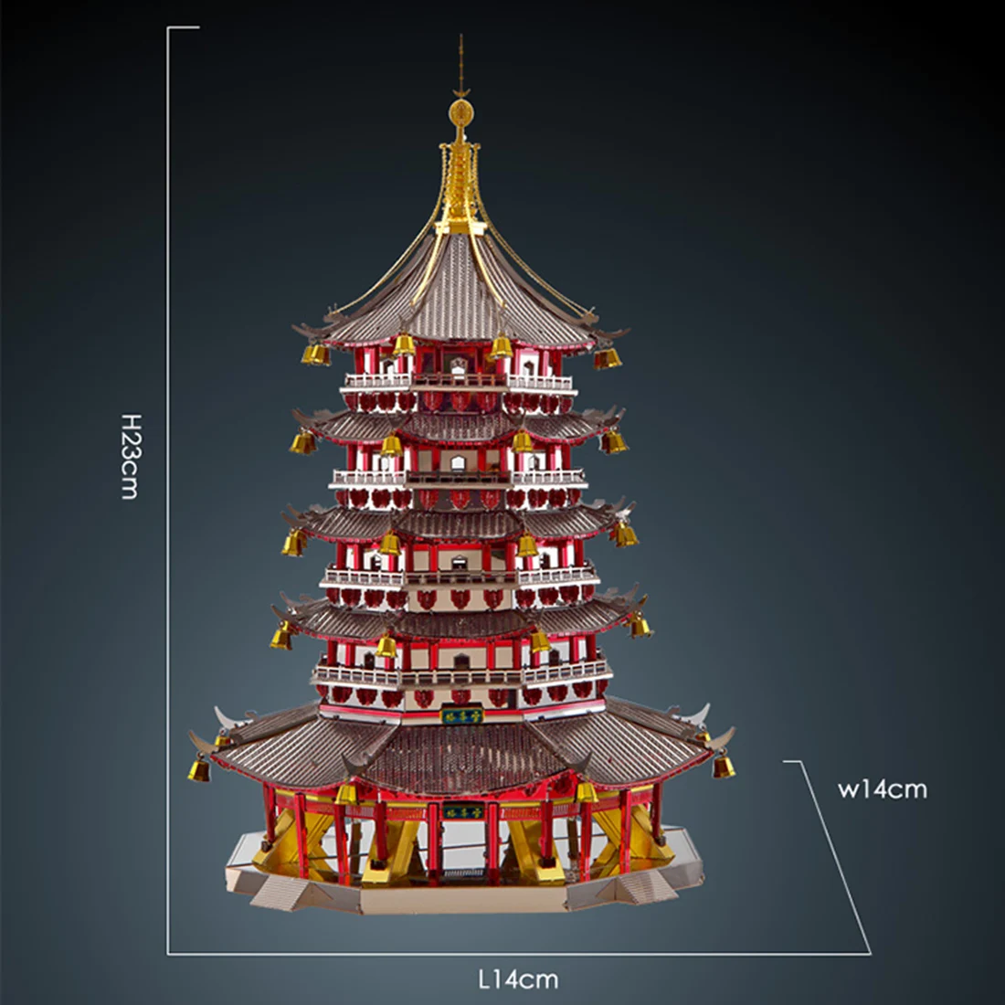 Yuewang Tower Leifeng Chiense, антикварная пагода, строительные модели, наборы, сделай сам, 3D металлические пазлы, сборная игрушка, модель, строительные наборы