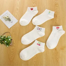 Женские носки Модные хлопковые короткие носки, 3 шт. тонкие хлопковые носки с закрытым носком милые низкие носки ai xin wa