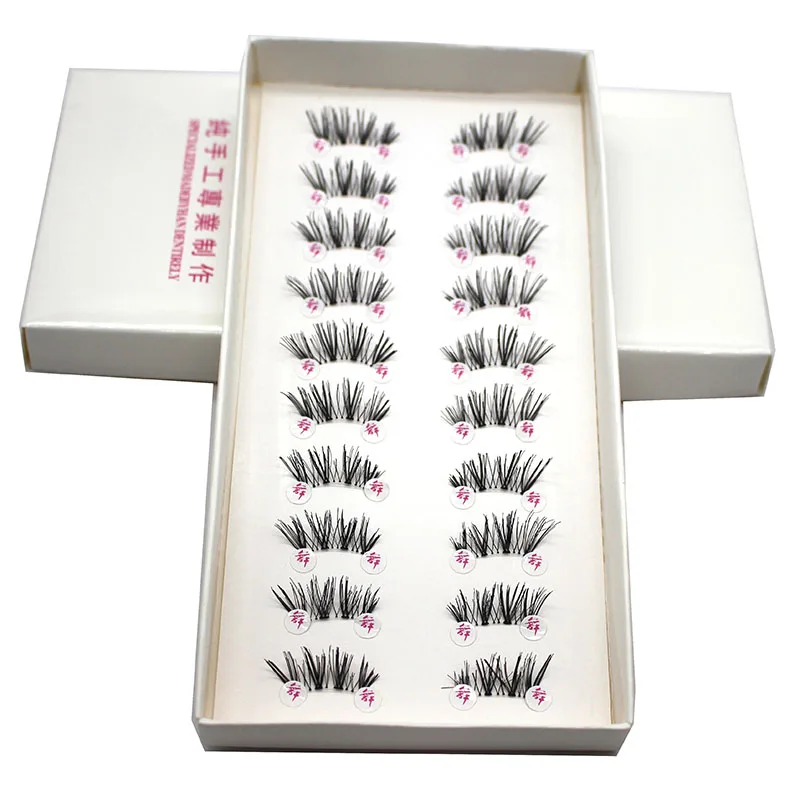 

10 Pairs Half Mini Coner Winged Cross False Eyelashes Soft Eye Lashes