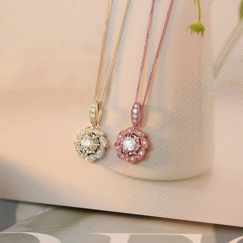 Huitan Modern Design Bride Wedding Necklace 2021 New Luxury Cubic Zirconia Crystal Pendant Delicate Jewelry for Women | Украшения и