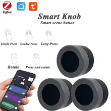 Tuya ZigBee Smart Knob Smart Scene Button Smart Life Botton Wireless Scene Switch Smart Scene Knob Works With Alexa Google Home