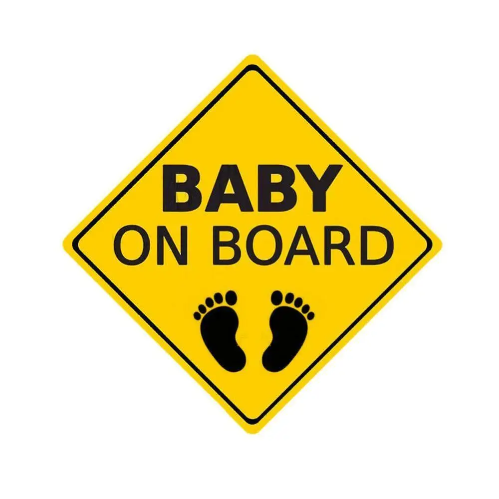 

14 CM X 14 CM Baby Warning Signs Reflective Car Stickers Motorcycle Decals Graphic Accessories Universal