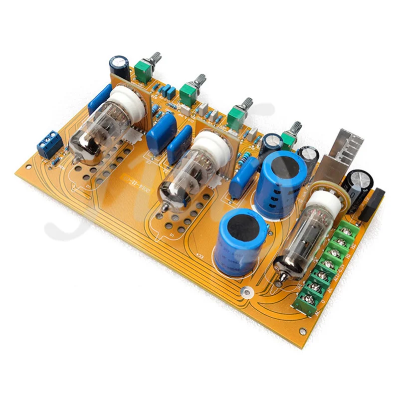 

6N4(12AX7) 6Z4 bile rectifier tube tone board, with volume/bass/treble/balance adjustment, full of musical taste
