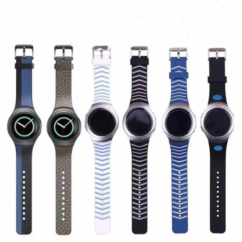 Высококачественный Многоцветный силиконовый ремешок samsung Galaxy gear S2 R720 R730 сменный Браслет ремешок SM-R720 Смарт-часы