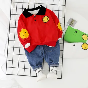 

Spring Autumn Baby Goys Girls Clothing Set Cartoon T-Shirt Pants 2pcs/set Children Casual Clothes Kids Toddler Fashion Tracksuit