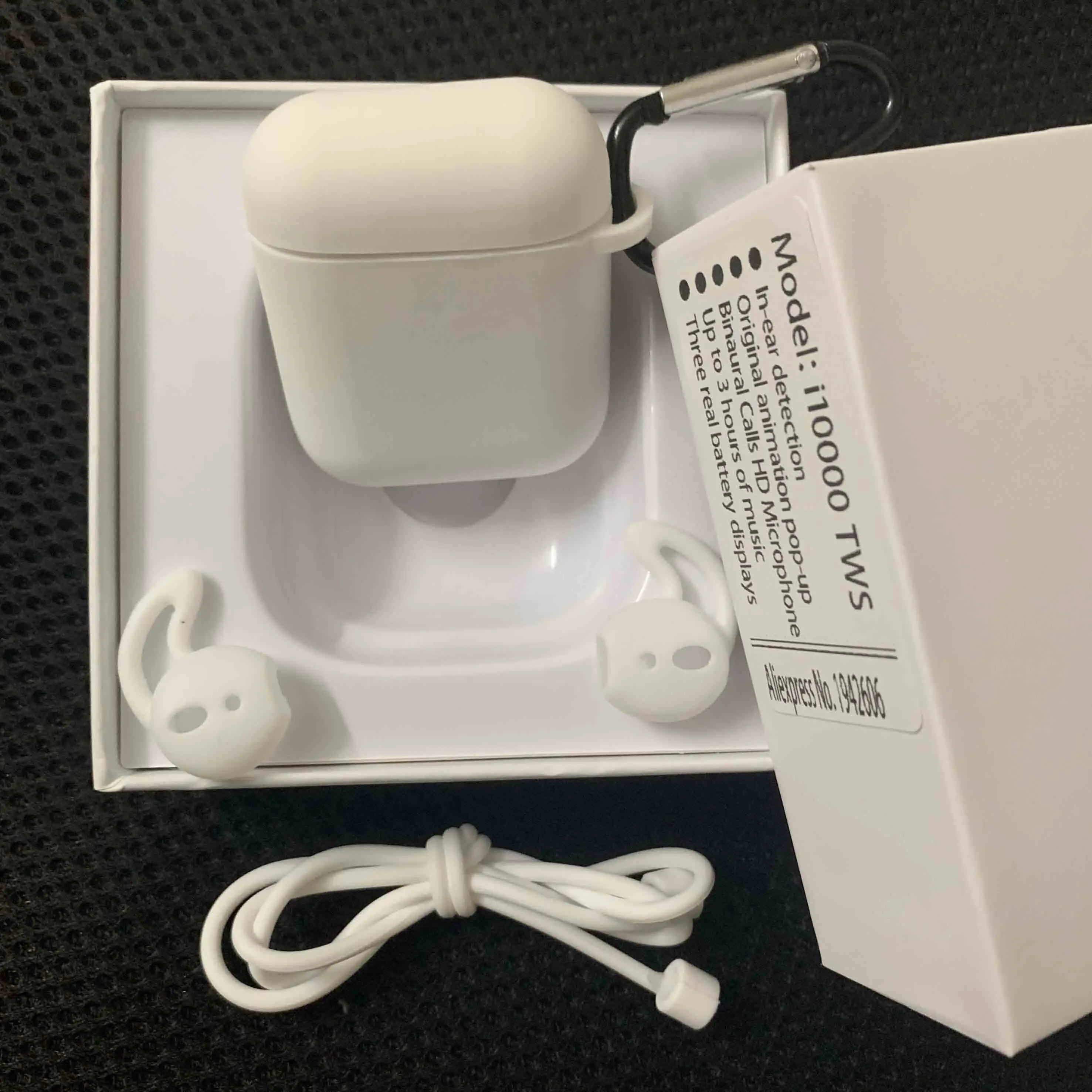 TWS-white-kits I10000 TWS оригинальная копия 1:1 размер Bluetooth 5,0 наушники Беспроводная зарядка Pop Up PK i1000 i500 i9000 i9999 TWS - Цвет: TWS-white-kits