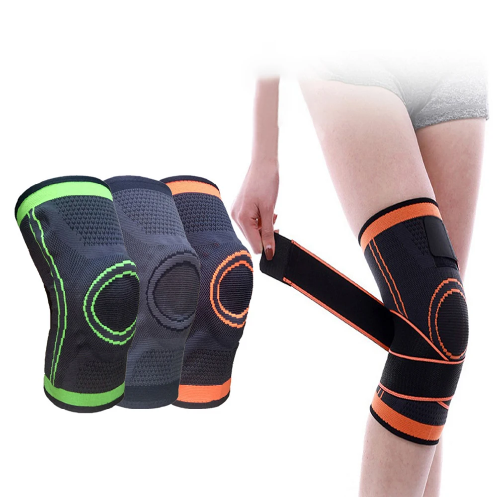 1 pcs Knee Brace Support Compression Pads Sleeves for Running Basketball Sports Nylon Pressurized Fitness Knee Support Braces