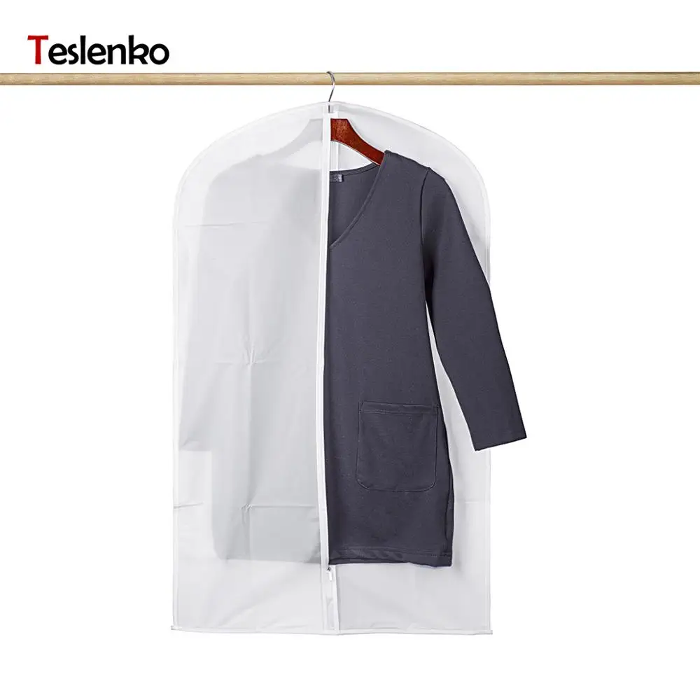 

6pcs/set Clear Clothing Covers Moth Proof Garment Bags Suit Bag Breathable Zipper Dust Cover Storage Bags for Suit Dance Clothes
