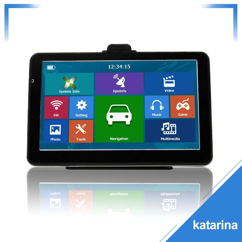 718N Катарина 7 дюймов 8G 256MB емкостный автомобильный gps-навигатор Bluetooth Европа карта автомобиль gps грузовик карта