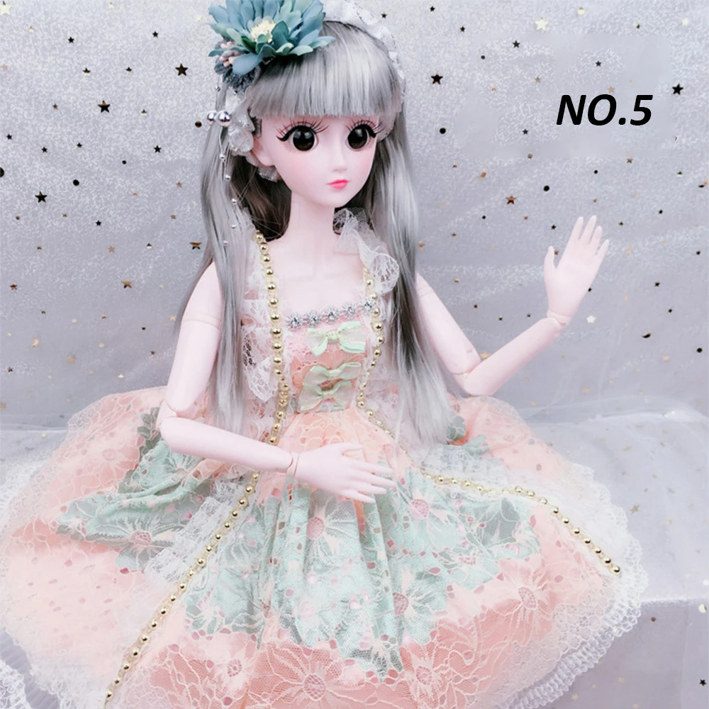 4D моделирование ресниц 20 подвижных суставов 60 см 1/3 BJD куклы Женские аксессуары женская кукла и модная игрушка для девочек подарок - Цвет: 5