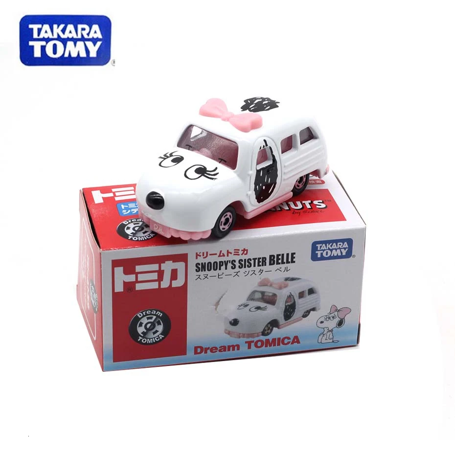 Новинка модель автомобиля TAKARA TOMY Tomica Snoopy мультяшная белая мечта отлитый под