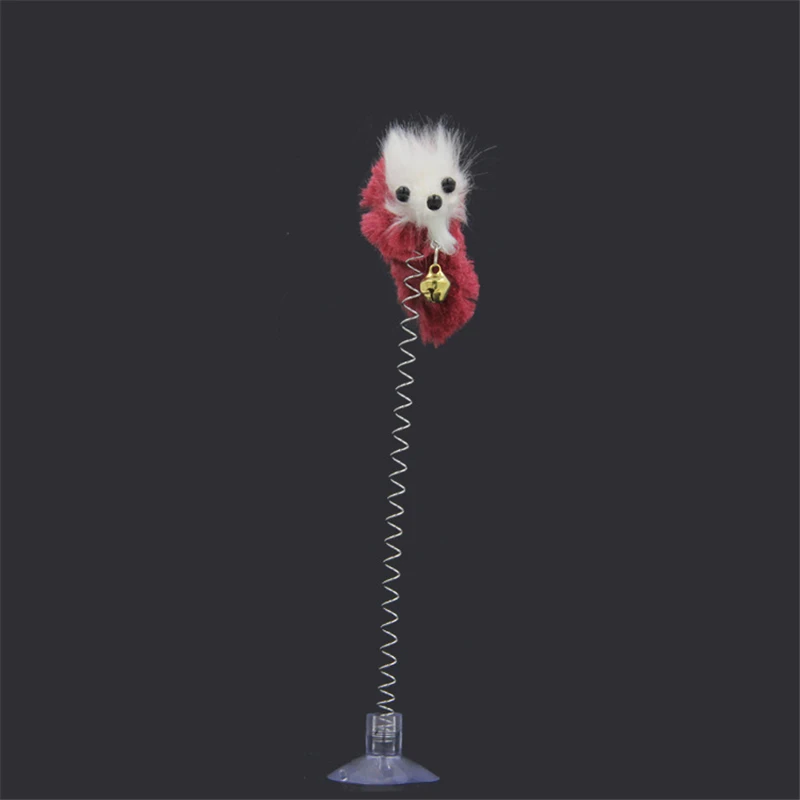 1/3/5 шт. Забавные игрушки для кошек эластичные перья ложная мышь нижняя присоска