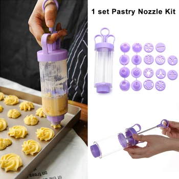 

1set Pastry Icing Pen Cake Tools Nozzle Kit Fondant Cake Decorating Syringe Tips Muffin Dessert Decorators Kitchen Handmade Tool
