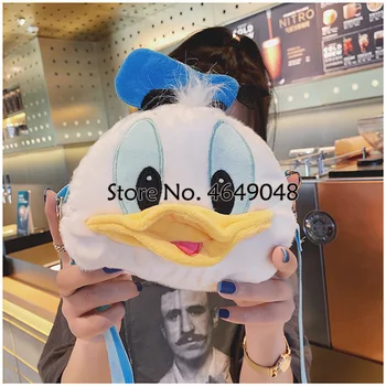 

Disney women Cute Donald Duck Plush Doll Phone Messenger Bag lady cartoon doll messenger bag coin bag