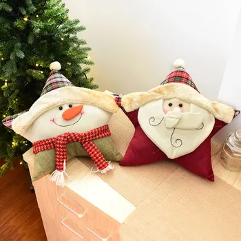 

2020 New Arrival Christmas Pillow Cute Decorative Santa Claus Snowman Cushion for Sofa Couch Bed and Car Christmas decorations