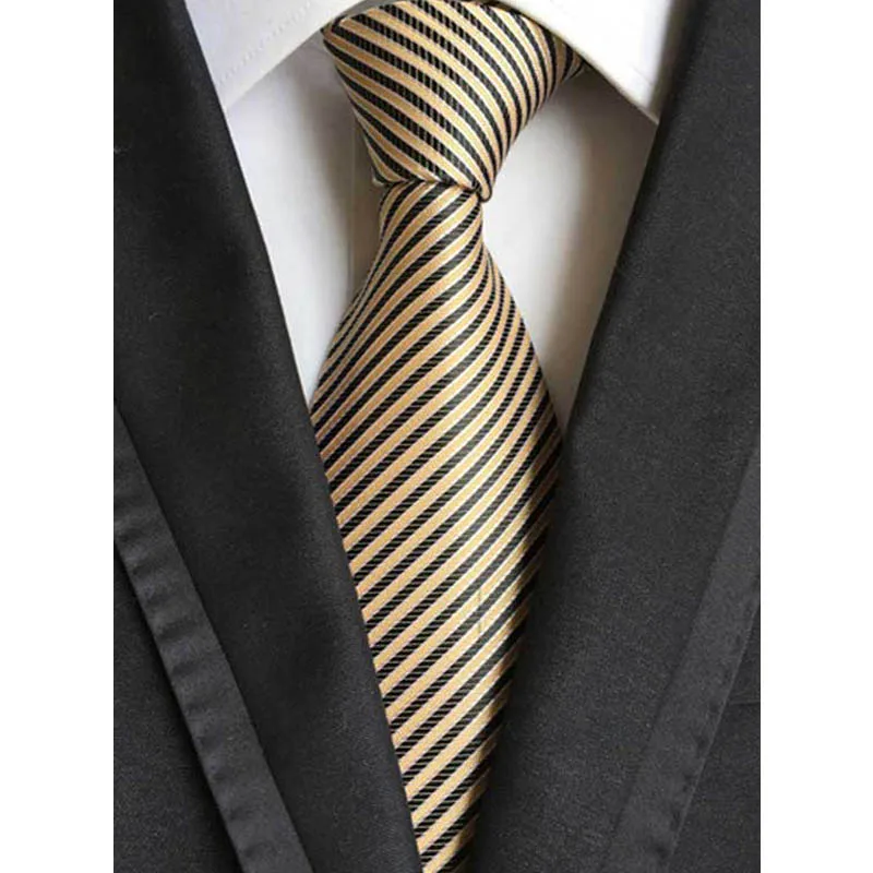 Модные мужские галстуки в классическую полоску в клетку 8 см свадебные галстуки жаккардовые плетёные шелковые мужские галстуки для вечерние аксессуары - Цвет: YU-A11