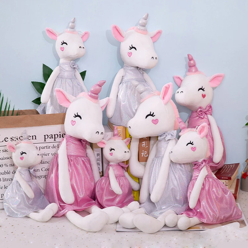 Креативные плюшевые игрушечные единороги kawaii мягкие животные милая кукла