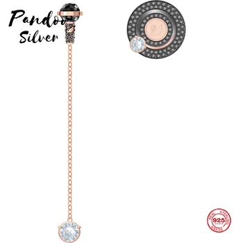 

Fashion Charm Sterling Silver Original 1:1 Copy, Asymmetric Design Simple Round Wild Stud Earrings Women Luxury Jewelry Gifts