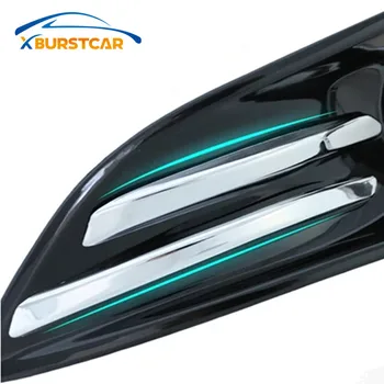 

Xburstcar Car Chrome Fog Lights Protection Sticker Fog Lamps Decoration Cover Stickers for Ford New Fiesta 2014 - 2017 Parts