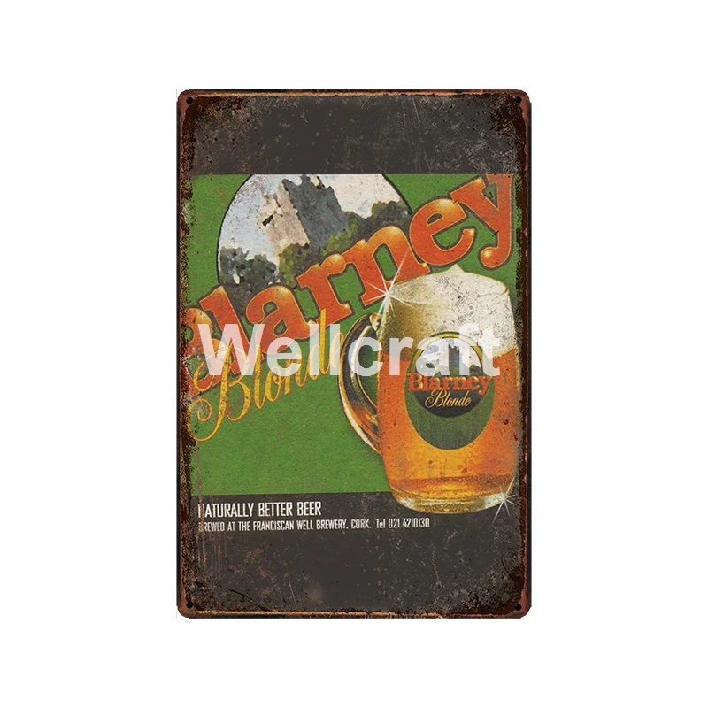 [WellCraft] напиток пиво металлический Плакат на заказ жестяной знак Декор LT-1960