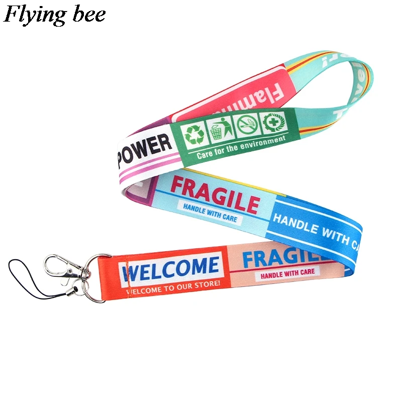 Flyingbee Предупреждение знаки брелок для мобильного телефона с изображением