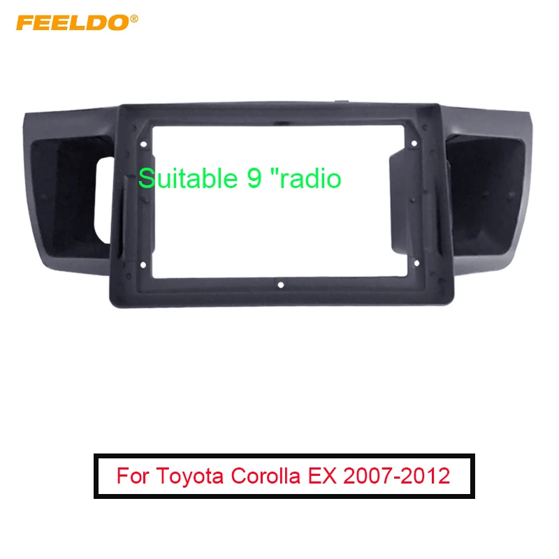 

FEELDO автомобиль 9 "Радио фасции рамка для Toyota Corolla EX 2007-2012 2Din стерео аудио установки адаптер Facia Панель рамка наборы