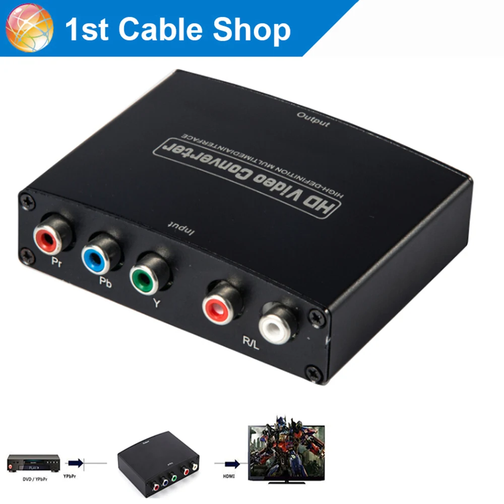1080P HDMI к RGB компонент 5 RCA YPbPr видео+ R/L аудио конвертер адаптер ТВ ПК ЕС и США штекер